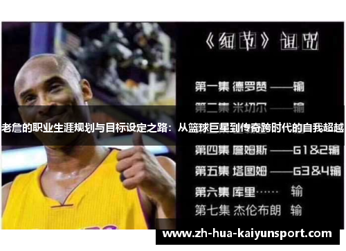 老詹的职业生涯规划与目标设定之路：从篮球巨星到传奇跨时代的自我超越